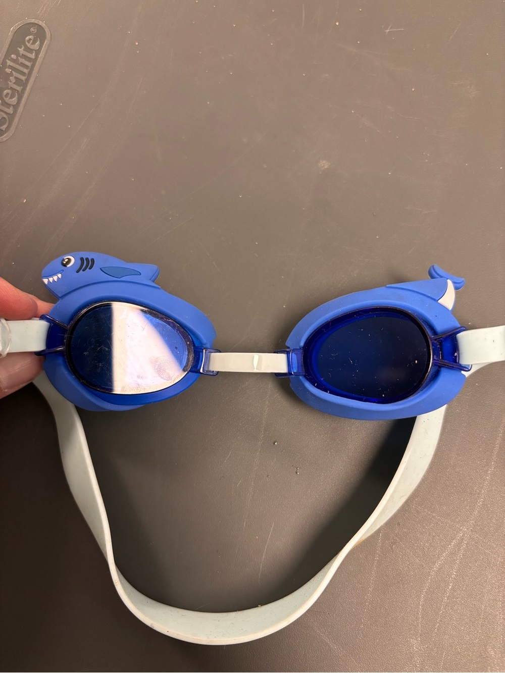 Kids Shark Swim Goggles in Blue